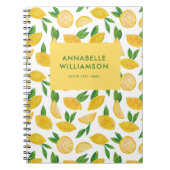 Carnet Motif de fruits d'agrumes de citron d'été (Devant)