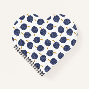 Carnet Motif de fruits de la bombe Abstraite bleue marine
