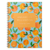 Carnet Motif de fruits d'oranges de agrumes personnalisé (Devant)