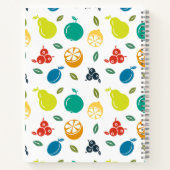 Carnet Motif de fruits, Plum, Orange, Citron, Poire, Pomm (Dos)
