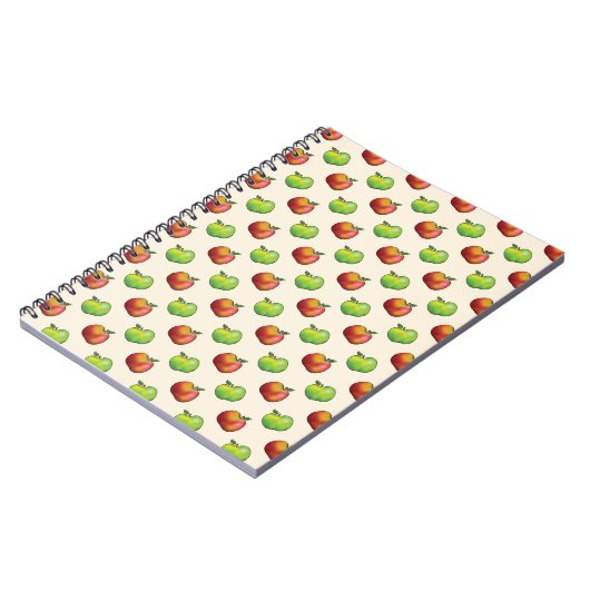 Carnet Motif de fruits rouges et verts à la pomme (Côté gauche)