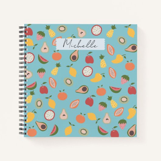 Carnet Motif de fruits rustiques (Devant)