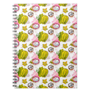 Carnet Motif de fruits texturés à main libre