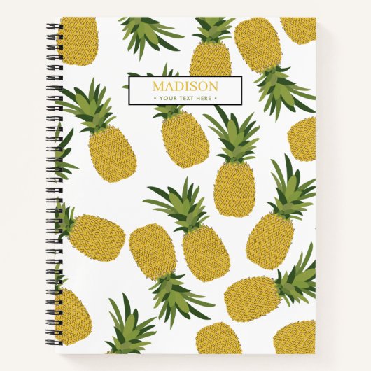 Carnet Motif de fruits tropicaux à l'ananas (Devant)