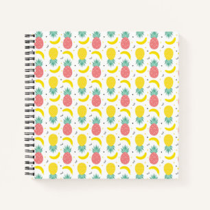 Carnet Motif de fruits tropicaux colorés