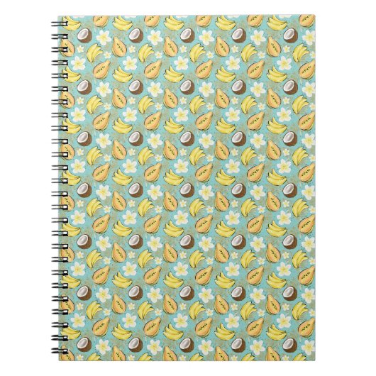 Carnet Motif de fruits tropicaux d'été (Devant)