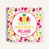 Carnet Motif de fruits tropicaux Fun Birthday Tutti Frutt (Devant)