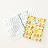 Carnet Motif de fruits tropicaux moderne Recette personna (Intérieur)