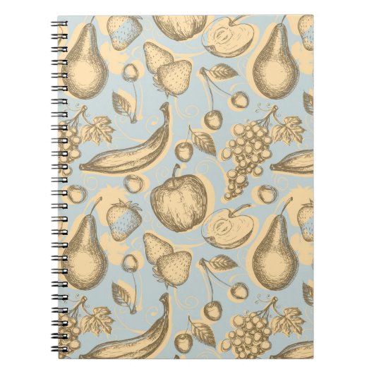 Carnet motif de fruits Vintages (Devant)