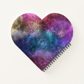 Carnet Motif de galaxie coloré (Dos)