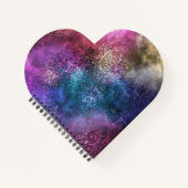 Carnet Motif de galaxie coloré (Devant)