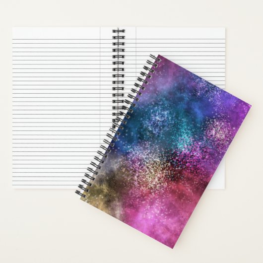 Carnet Motif de galaxie coloré (À l'intérieur)