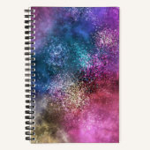 Carnet Motif de galaxie coloré (Recto)