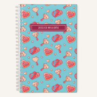 Motif de glace au chocolat à coeur mignon et doux