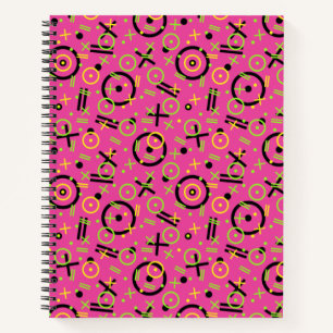 Carnet motif de griffes roses Retro Neon des années 80/90