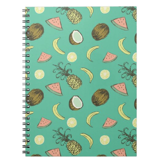 Carnet Motif de griffonnage de fruit tropical (Devant)