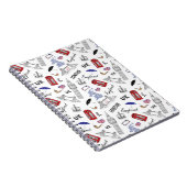 Carnet Motif de griffonnages de ville de Londres (Côté Droit)