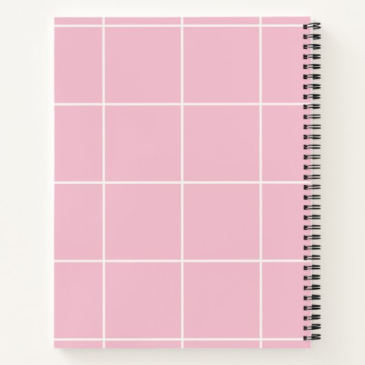 Carnet Motif de grille de couleur minimale à carreaux (Dos)