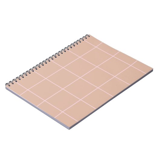 Carnet Motif de grille en beige chaud et vérification min (Côté gauche)
