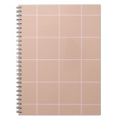 Carnet Motif de grille en beige chaud et vérification min (Devant)