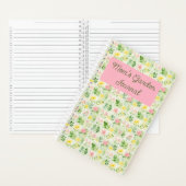 Carnet Motif de grille florale à l'aquarelle (À l'intérieur)