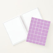 Carnet Motif de grille moderne violet et blanc (Intérieur)
