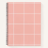 Carnet Motif de grille neutre minimal à carreaux doux (Devant)
