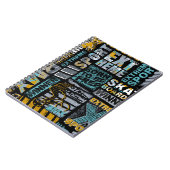 Carnet motif de grunge sans soudure Abstrait. Mode de sty (Côté gauche)