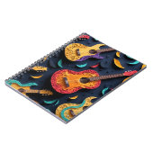 Carnet Motif de guitare coloré (Côté gauche)