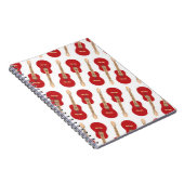 Carnet Motif de guitare rouge (Côté Droit)