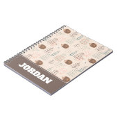 Carnet Motif de hérisson de bois mignon (Côté gauche)