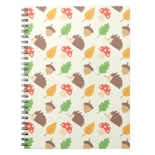 Carnet Motif de hérisson de chute (Devant)