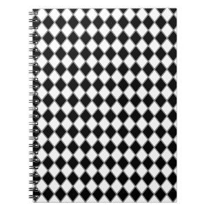 Carnet Motif de Jacquard Diamant noir et blanc