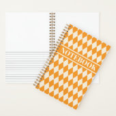 Carnet Motif de Jacquard diamant or et crème (À l'intérieur)