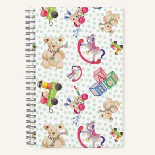 Carnet Motif de jouets pour enfants (Recto)