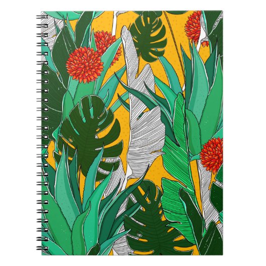 Carnet Motif de jungle d'été aux couleurs vives. Jungle s (Devant)