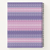 Carnet Motif de Knit violet élégant avec Monogramme et no (Dos)
