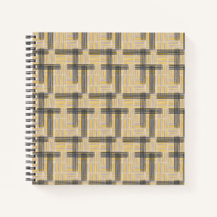 Carnet Motif de la  à rayures de la Croix moderne du mili