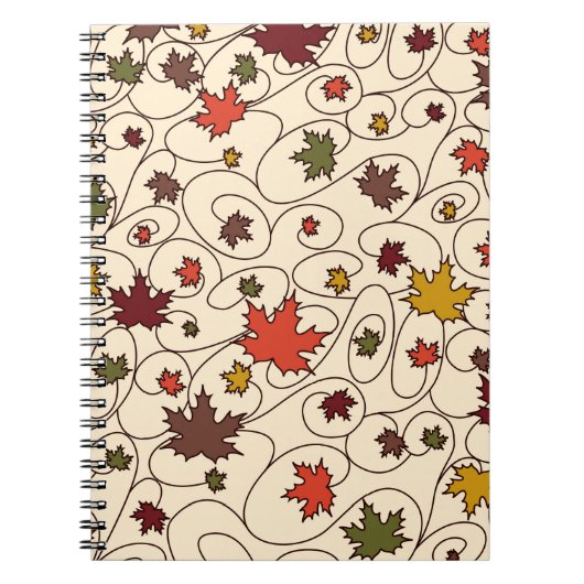 Carnet Motif de la feuille d'érable à boudin (Devant)