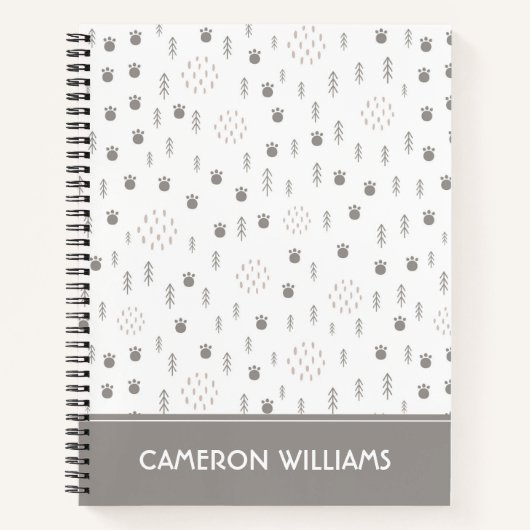 Carnet Motif de la piste animale du bois mûre (Devant)