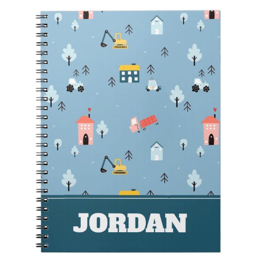 Carnet Motif de la scène du Doodle Town (Devant)