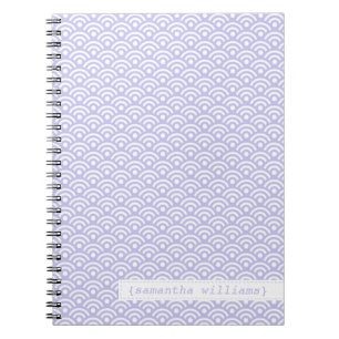 Carnet Motif de la Seigaiha japonaise Lavande