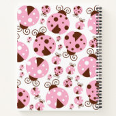 Carnet Motif De Ladybugs, Mignons Ladybugs, Pink Ladybugs (Dos)