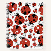 Carnet Motif De Ladybugs, Mignons Ladybugs, Red Ladybugs (Devant)