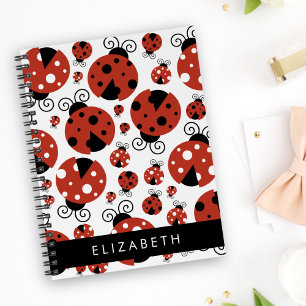 Carnet Motif De Ladybugs, Red Ladybugs, Votre Nom