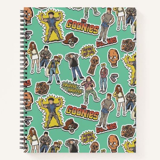 Carnet Motif de l'autocollant rétro Goonies (Devant)