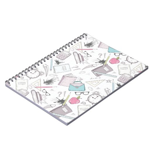 Carnet Motif de l'école enseignant à la mode Cute (Côté gauche)