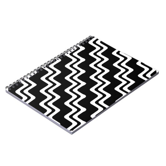 Carnet Motif de ligne double couleur Diagonal Zig Zag (Côté gauche)