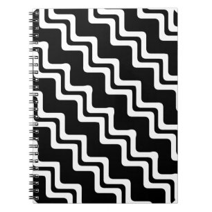Carnet Motif de ligne double couleur Diagonal Zig Zag