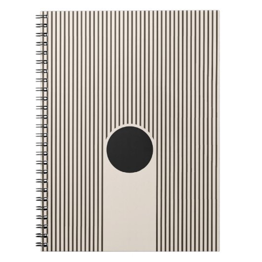 Carnet Motif de lignes d'éclipse (Devant)
